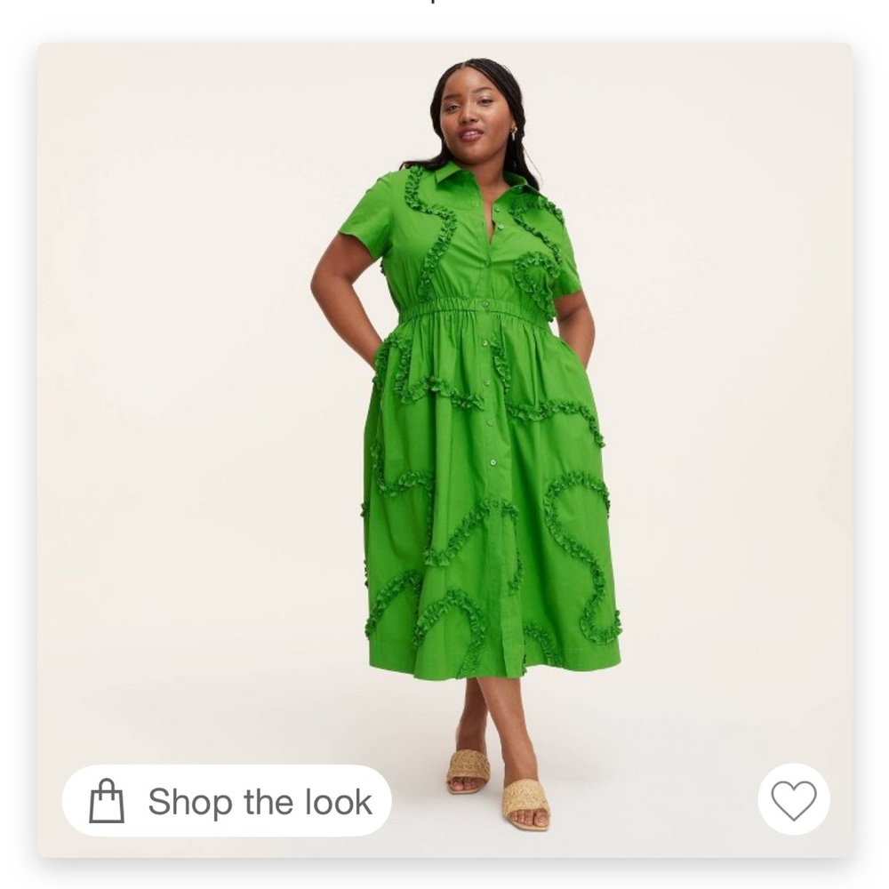 Kate Spade New York x Target Green Ruffled Midi Dress